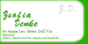 zsofia denke business card